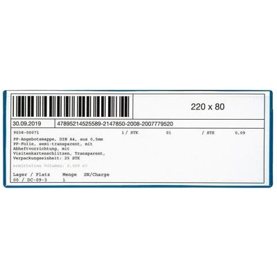 Eichner Étiquette B220xH80mm - Magnétique pour étagères - 10 pièces - Publicité Eichner Étiquette B220xH80mm - Magnétique pour étagères - 10 pièces - Publicité