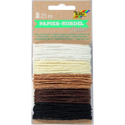 Magni, Emballage cadeau, Cordon de papier naturel 5 couleurs assorties. 5m (5x) - Publicité Magni, Emballage cadeau, Cordon de papier naturel 5 couleurs assorties. 5m (5x) - Publicité