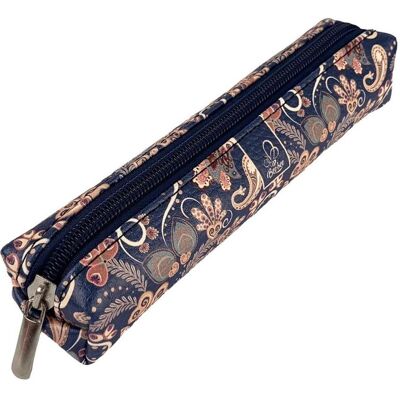 BEE, Trousse, Piórnik Bee-bee Piórnik mini prostokąt Paisley kwiaty niebieskie - Publicité BEE, Trousse, Piórnik Bee-bee Piórnik mini prostokąt Paisley kwiaty niebieskie - Publicité