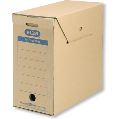 Boîte d'archive standard ELBA 158x333x308mm - Carton ondulé - Publicité Boîte d'archive standard ELBA 158x333x308mm - Carton ondulé - Publicité