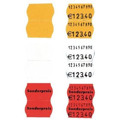 Étiquettes de Prix Favorit - 26x16mm, amovibles, 36 rouleaux - Publicité Étiquettes de Prix Favorit - 26x16mm, amovibles, 36 rouleaux - Publicité