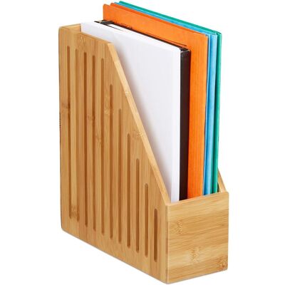 Relaxdays, Archivage + classement, Porte-revues en bambou (A4) - Publicité Relaxdays, Archivage + classement, Porte-revues en bambou (A4) - Publicité