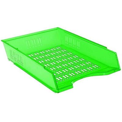 Donau, Archivage + classement, Tiroir de bureau, 370x256x70mm, ajouré, vert transparent - Publicité Donau, Archivage + classement, Tiroir de bureau, 370x256x70mm, ajouré, vert transparent - Publicité