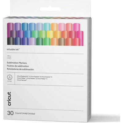 Cricut, Machine de découpe : accessoires, Explore/Maker Infusible Ink Pen Set 1mm 30-pack (P) - Publicité Cricut, Machine de découpe : accessoires, Explore/Maker Infusible Ink Pen Set 1mm 30-pack (P) - Publicité