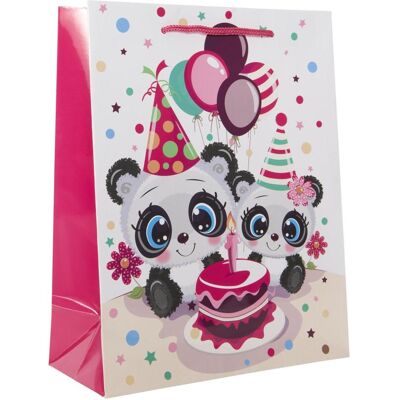 Idena, Emballage cadeau, Geschenktasche Pandas Kupferpapier 128g/m² 18x23x8cm - Publicité Idena, Emballage cadeau, Geschenktasche Pandas Kupferpapier 128g/m² 18x23x8cm - Publicité