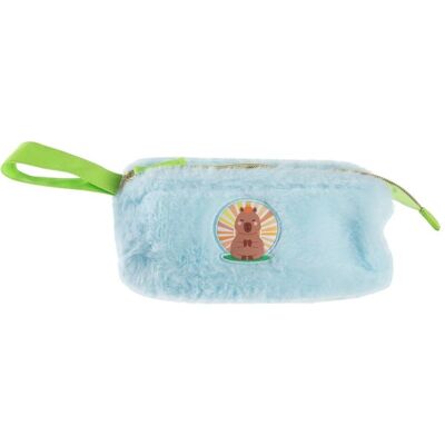 Idena, Trousse, Schlamper Fluffy Capybara blau 200x87x80mm mit Schlaufe - Publicité Idena, Trousse, Schlamper Fluffy Capybara blau 200x87x80mm mit Schlaufe - Publicité