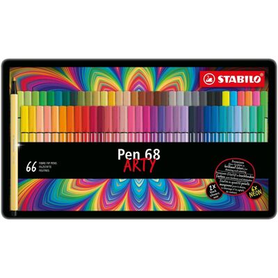 STABILO Pen 68 ARTY feutre Moyen Multicolore - feutre - Publicité STABILO Pen 68 ARTY feutre Moyen Multicolore - feutre - Publicité