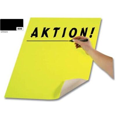 Folia, Papier à bricolage, Carton pour affiches, (L)480 x (H)680 mm, noir (380 g/m², 10x) - Publicité Folia, Papier à bricolage, Carton pour affiches, (L)480 x (H)680 mm, noir (380 g/m², 10x) - Publicité
