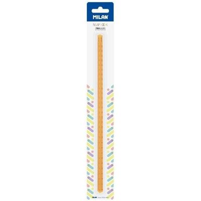 Milan, Règle, Règle 30 cm New Look plastique orange (30 cm, Matières plastiques) - Publicité Milan, Règle, Règle 30 cm New Look plastique orange (30 cm, Matières plastiques) - Publicité