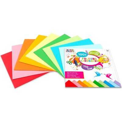Basic Craft - 110gsm 20x20 - 50 feuilles - carton plié - Publicité Basic Craft - 110gsm 20x20 - 50 feuilles - carton plié - Publicité