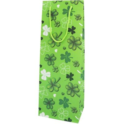 Idena, Emballage cadeau, Bouteille de. Mélange FSC Trèfle à quatre feuilles, 35x12,5x9cm (1x) - Publicité Idena, Emballage cadeau, Bouteille de. Mélange FSC Trèfle à quatre feuilles, 35x12,5x9cm (1x) - Publicité