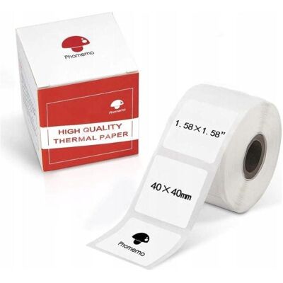 Phomemo, Étiquettes, Papier adhésif, autocollants 40 x 40 mm, 180 pièces par étiquette : M110, M120, M200, M220, M221 / - Publicité Phomemo, Étiquettes, Papier adhésif, autocollants 40 x 40 mm, 180 pièces par étiquette : M110, M120, M200, M220, M221 / - Publicité