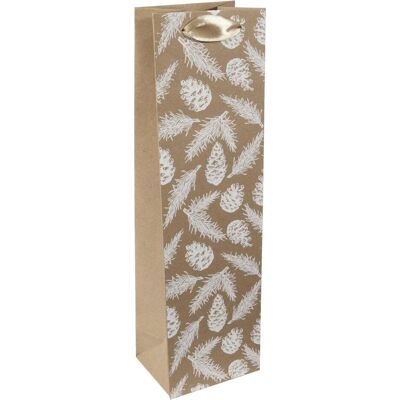 Sigel, Emballage cadeau, Geschenktüte für Flaschen Tannenzapfen und Tannenzweige (1x) - Publicité Sigel, Emballage cadeau, Geschenktüte für Flaschen Tannenzapfen und Tannenzweige (1x) - Publicité