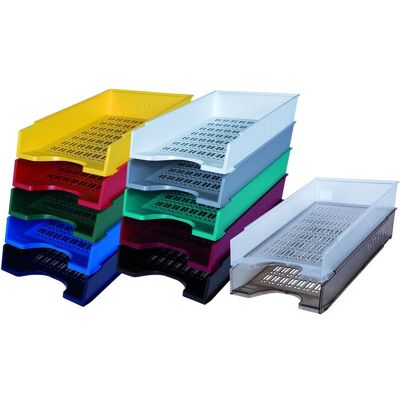Donau, Archivage + classement, Corbeille à courrier de bureau, polystyrène, a4, maille, fumé (A4) - Publicité Donau, Archivage + classement, Corbeille à courrier de bureau, polystyrène, a4, maille, fumé (A4) - Publicité