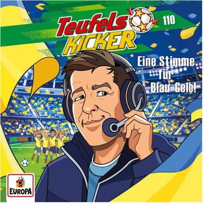 Europa Die Teufelskicker 110 - Eine Stimme für Blau-Gelb!, Livres audio de Bouton du diable - Publicité Europa Die Teufelskicker 110 - Eine Stimme für Blau-Gelb!, Livres audio de Bouton du diable - Publicité