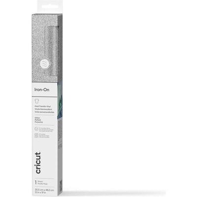 Cricut, Machine de découpe : accessoires, Glitter Iron-On 30x48cm (Silver) - Publicité Cricut, Machine de découpe : accessoires, Glitter Iron-On 30x48cm (Silver) - Publicité
