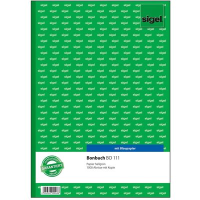 Sigel, Bulletin de versement, Carnet de tickets de caisse, 1000 tirages - Publicité Sigel, Bulletin de versement, Carnet de tickets de caisse, 1000 tirages - Publicité