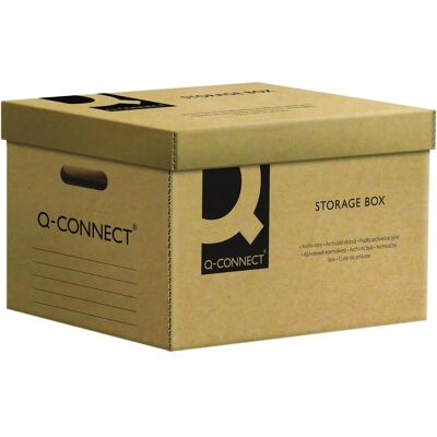 Q-Connect, Archivage + classement, Boîte d'archives, carton, boîte de collecte, gris - Publicité Q-Connect, Archivage + classement, Boîte d'archives, carton, boîte de collecte, gris - Publicité