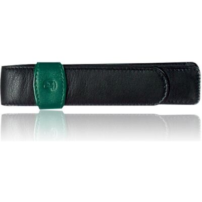 Pelikan Trousse, Etui en cuir -Vert pour un stylo - Publicité Pelikan Trousse, Etui en cuir -Vert pour un stylo - Publicité