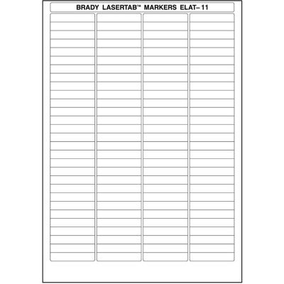 Brady, Étiquettes, ELAT-11-747W-5, polyester, blanc, 47 x 9 mm, adhésif permanent, DIN A4, 4 pistes (5104 E.) - Publicité Brady, Étiquettes, ELAT-11-747W-5, polyester, blanc, 47 x 9 mm, adhésif permanent, DIN A4, 4 pistes (5104 E.) - Publicité