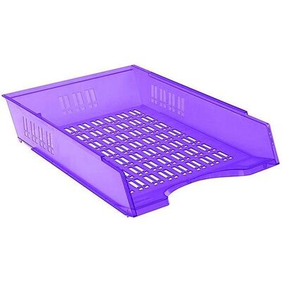 Donau, Archivage + classement, Tiroir de bureau, 370x256x70mm, ajouré, violet transparent - Publicité Donau, Archivage + classement, Tiroir de bureau, 370x256x70mm, ajouré, violet transparent - Publicité