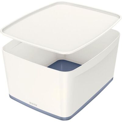 Leitz, Archivage + classement, MyBox moyenne avec couvercle blanc (A4) - Publicité Leitz, Archivage + classement, MyBox moyenne avec couvercle blanc (A4) - Publicité