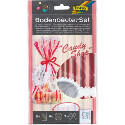 Magni, Emballage cadeau, folia 46203 - Set de sachets de fond avec motif Candy Shop, env. 14,5 x 23,5 cm, 10 sachets avec (10x) - Publicité Magni, Emballage cadeau, folia 46203 - Set de sachets de fond avec motif Candy Shop, env. 14,5 x 23,5 cm, 10 sachets avec (10x) - Publicité