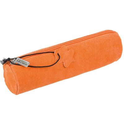 Idena, Trousse, Pochette en cuir orange - Publicité Idena, Trousse, Pochette en cuir orange - Publicité