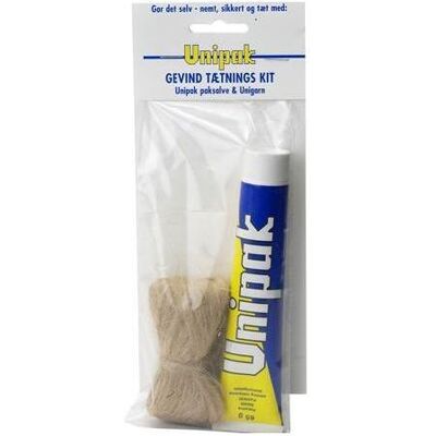 Unipak Composé d'Étanchéité et de Joints - Tube 65g + 13g Garn - Publicité Unipak Composé d'Étanchéité et de Joints - Tube 65g + 13g Garn - Publicité