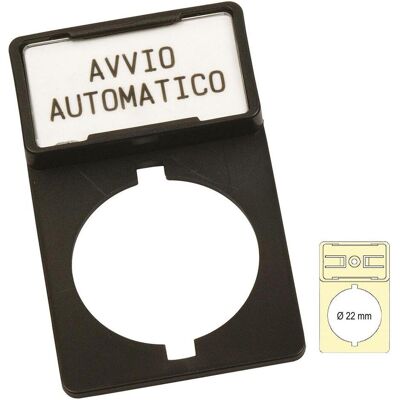 Brady, Étiquettes, TAG HOLDER DM.22 FOR PUSH BUTTON, Support de plaque à boutons-poussoirs, D 22, pour T1527B (250 - Publicité Brady, Étiquettes, TAG HOLDER DM.22 FOR PUSH BUTTON, Support de plaque à boutons-poussoirs, D 22, pour T1527B (250 - Publicité