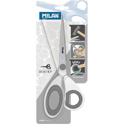 Milan, Ciseaux, Büroschere 22cm weiss (22 cm) - Publicité Milan, Ciseaux, Büroschere 22cm weiss (22 cm) - Publicité