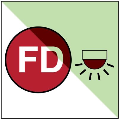 Brady, Panneau d'information, IMO - Zone protégée par un détecteur automatique d'incendie - Publicité Brady, Panneau d'information, IMO - Zone protégée par un détecteur automatique d'incendie - Publicité