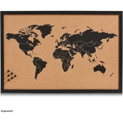 Zeller Present, Tableau d'affichage, Monde (Carte du monde, Tableau d'affichage, 60 x 40 cm) - Publicité Zeller Present, Tableau d'affichage, Monde (Carte du monde, Tableau d'affichage, 60 x 40 cm) - Publicité
