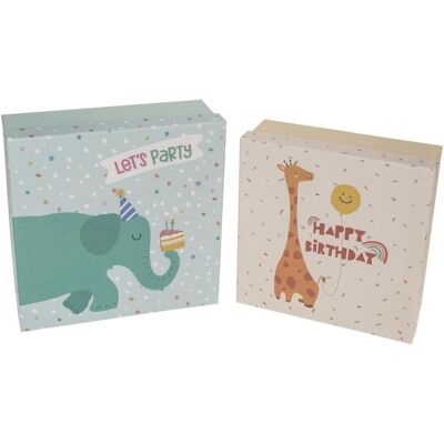 Magni, Emballage cadeau, Boîte cadeau anniversaire animaux multicolore 8 pièces (8x) - Publicité Magni, Emballage cadeau, Boîte cadeau anniversaire animaux multicolore 8 pièces (8x) - Publicité