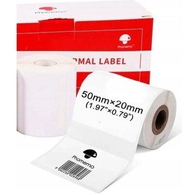 Phomemo, Rouleau d’étiquettes, Papier adhésif, autocollants 320 x étiquettes 50 x 20 mm M110, M120, M200, M220, M221 / Xp5020-320 (50 mm) - Publicité Phomemo, Rouleau d’étiquettes, Papier adhésif, autocollants 320 x étiquettes 50 x 20 mm M110, M120, M200, M220, M221 / Xp5020-320 (50 mm) - Publicité