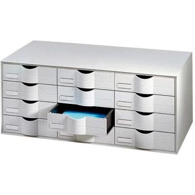 Paperflow, Archivage + classement, Station de tri 9H444L2.02 85,7x32,9x34,2cm 12 compartiments gris (A4) - Publicité Paperflow, Archivage + classement, Station de tri 9H444L2.02 85,7x32,9x34,2cm 12 compartiments gris (A4) - Publicité