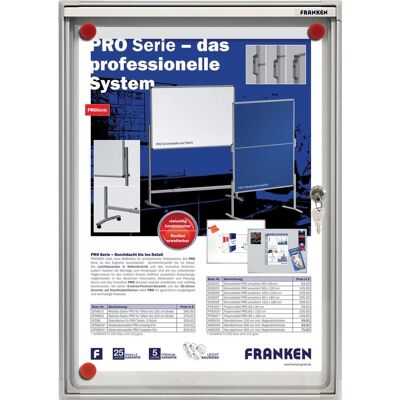 Franken, Tableau de présentation, Vitrine d'affichage x-tra!Line 1 x DIN A4 intérieur magnétique et sec - Publicité Franken, Tableau de présentation, Vitrine d'affichage x-tra!Line 1 x DIN A4 intérieur magnétique et sec - Publicité