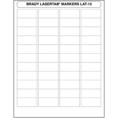 Brady, Rouleau d’étiquettes, LAT-13-707-2.5, polyester, mat, blanc, 47.63 x 21.16 mm, adhésif permanent, US letter, 4-bah (47.63 mm) - Publicité Brady, Rouleau d’étiquettes, LAT-13-707-2.5, polyester, mat, blanc, 47.63 x 21.16 mm, adhésif permanent, US letter, 4-bah (47.63 mm) - Publicité