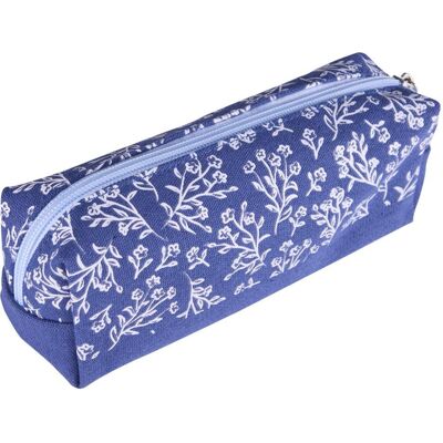 Idena, Trousse, Schlamper Floral blau 190x70x55mm - Publicité Idena, Trousse, Schlamper Floral blau 190x70x55mm - Publicité