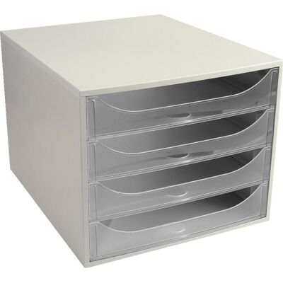 Exacompta, Archivage + classement, Module de classement Ecobox Office 4 tiroirs - Cristal (A4+) - Publicité Exacompta, Archivage + classement, Module de classement Ecobox Office 4 tiroirs - Cristal (A4+) - Publicité