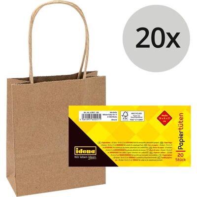 Idena, Emballage cadeau, Sacs en papier (20x) - Publicité Idena, Emballage cadeau, Sacs en papier (20x) - Publicité
