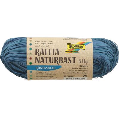Folia, Emballage cadeau, Bringmann Raphia naturel 50g bleu royal (1x) - Publicité Folia, Emballage cadeau, Bringmann Raphia naturel 50g bleu royal (1x) - Publicité