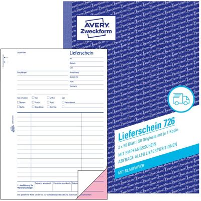 Avery Bulletin de versement, Bons de livraison avec accusé de réception - Publicité Avery Bulletin de versement, Bons de livraison avec accusé de réception - Publicité