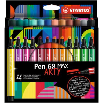 STABILO Pen 68 MAX Stylo-feutre - Couleurs assorties - 24 pièces - Publicité STABILO Pen 68 MAX Stylo-feutre - Couleurs assorties - 24 pièces - Publicité