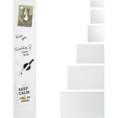 Relaxdays, Tableau d'affichage, Glas-Magnetboard (Tableau d'affichage, Tableau magnétique, 80 x 15 cm) - Publicité Relaxdays, Tableau d'affichage, Glas-Magnetboard (Tableau d'affichage, Tableau magnétique, 80 x 15 cm) - Publicité