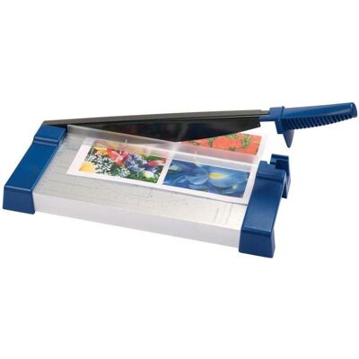 Q-Connect Hebel-Schneidemaschine grau/blau (10 feuilles), Massicot, Bleu, Gris - Publicité Q-Connect Hebel-Schneidemaschine grau/blau (10 feuilles), Massicot, Bleu, Gris - Publicité