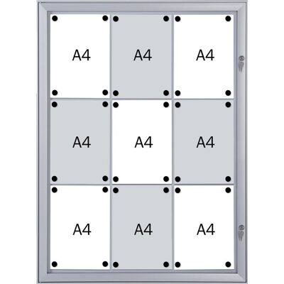 Vitrine de Sécurité Ignifuge Franken - 9x A4 - Arrière en Acier - Publicité Vitrine de Sécurité Ignifuge Franken - 9x A4 - Arrière en Acier - Publicité