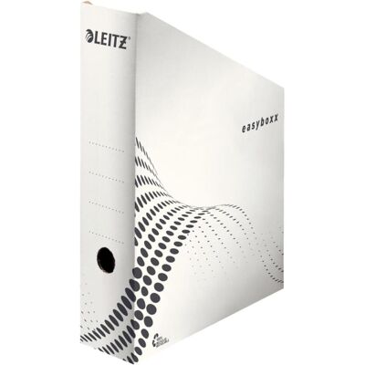 Leitz, Archivage + classement, easyboxx 6140 80 mm, A4, pour env. 700 feuilles, droit, trou de préhension, 25 pièces (A4) - Publicité Leitz, Archivage + classement, easyboxx 6140 80 mm, A4, pour env. 700 feuilles, droit, trou de préhension, 25 pièces (A4) - Publicité