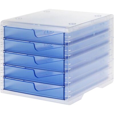 Styro, Archivage + classement, Boîte à tiroirs styroswingbox light cornflower DIN C4 avec 5 tiroirs (C4) - Publicité Styro, Archivage + classement, Boîte à tiroirs styroswingbox light cornflower DIN C4 avec 5 tiroirs (C4) - Publicité