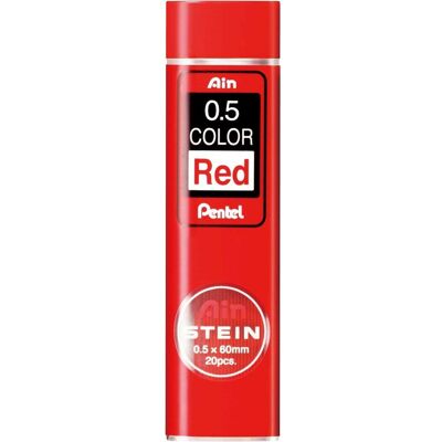 Pentel, Mines de crayon, 20 mines de crayon Ain STEIN C275-RD rouges 0,5 mm (20 pcs, 0.50 mm) - Publicité Pentel, Mines de crayon, 20 mines de crayon Ain STEIN C275-RD rouges 0,5 mm (20 pcs, 0.50 mm) - Publicité
